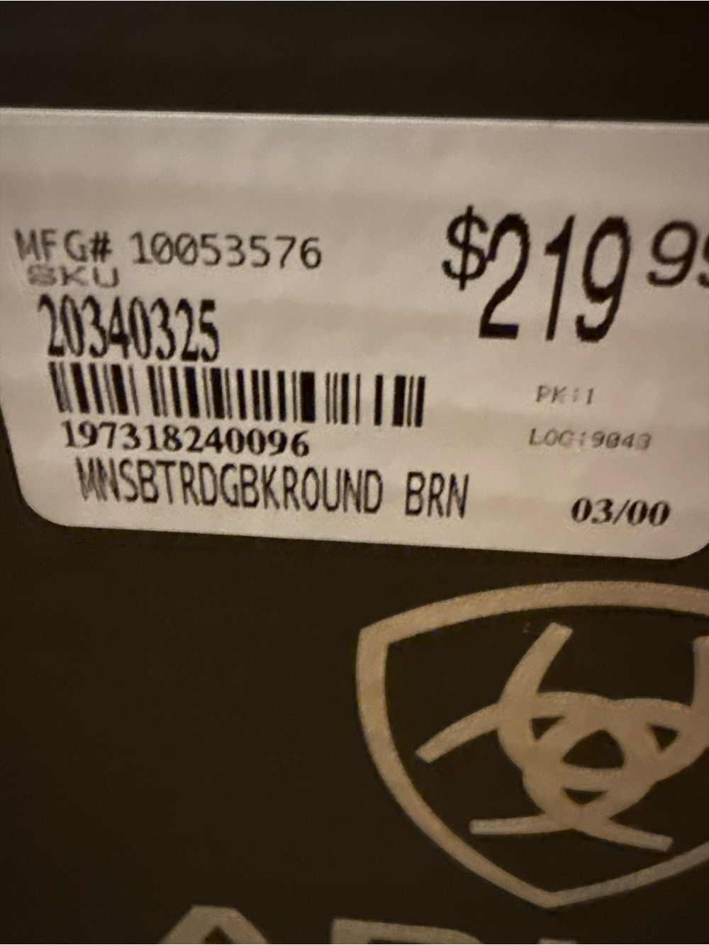 ARIAT Men's Ridgeback Round Toe Cowboy Boot 11.5 EE extra wide NWT - Picture 4 of 5